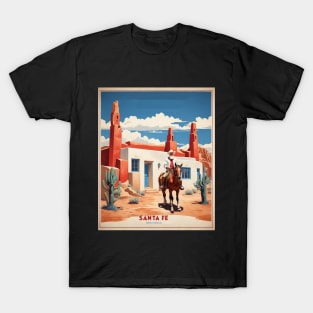 Santa Fe United States of America Tourism Vintage Poster T-Shirt